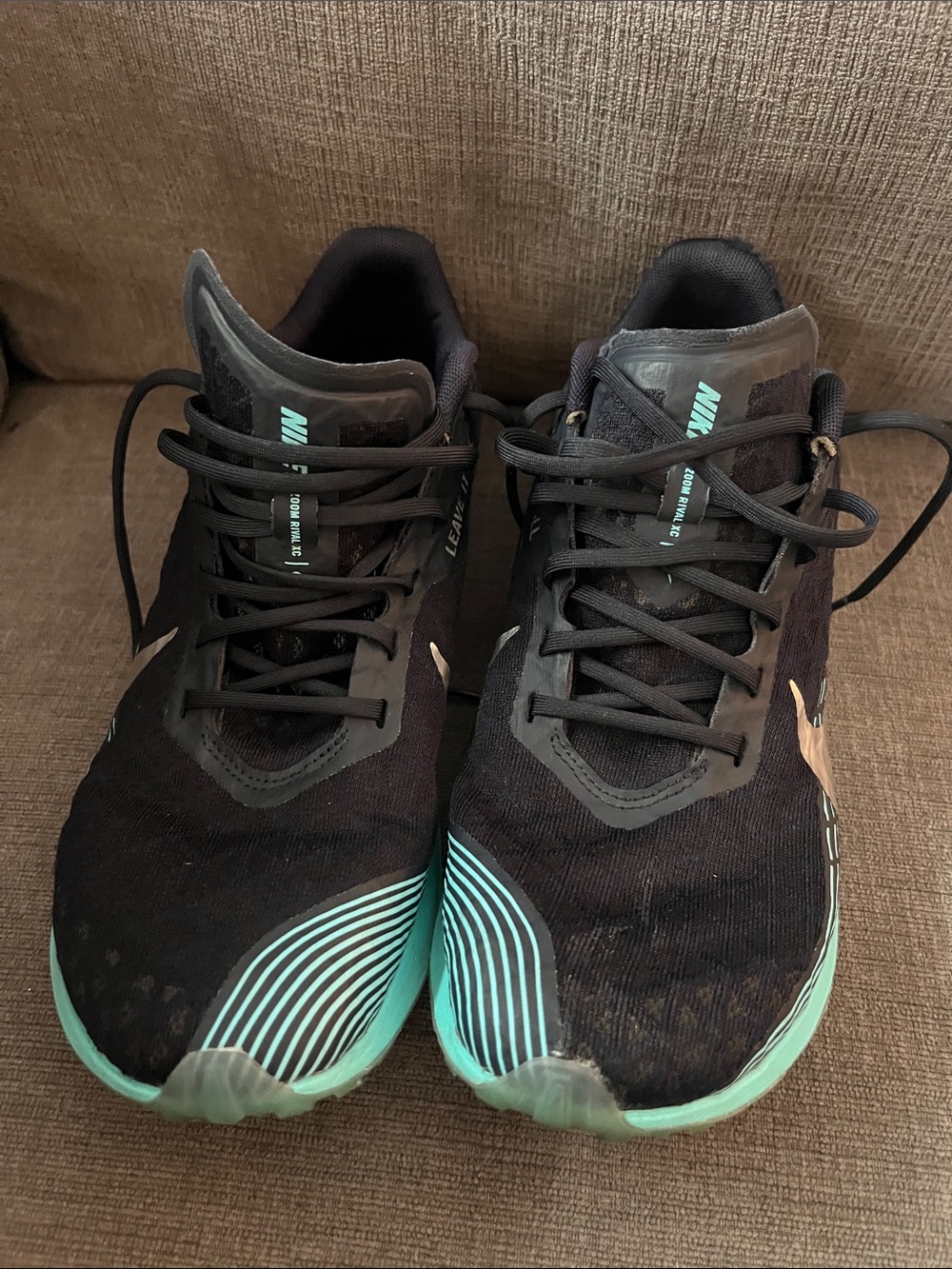 Nike Zoom Rival XC Women’s Black and Teal Track Spikes Size 9.5